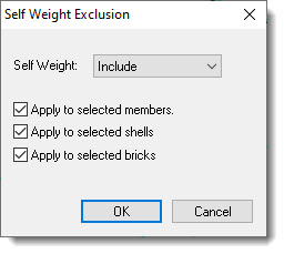 Self weight exclusion
