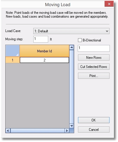 Moving load dialog