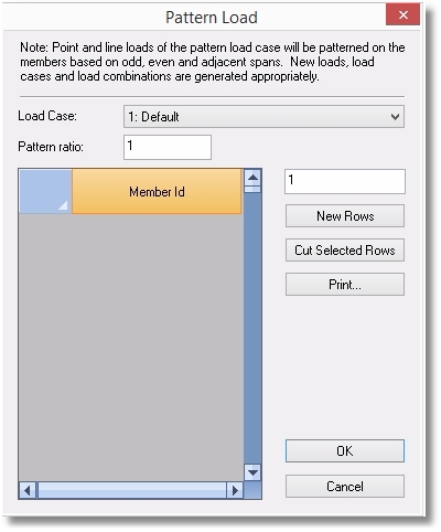 Pattern load dialog