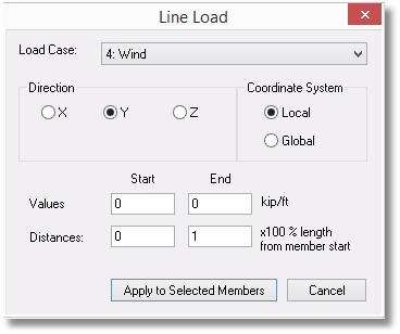 Line load dialog