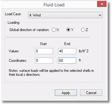 Fluid load dialog