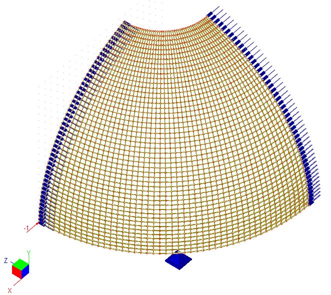 E-05 (Hemispherical Shell with Point Loads)1
