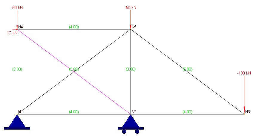 A-09 (2D Truss with Tension Only Member)1