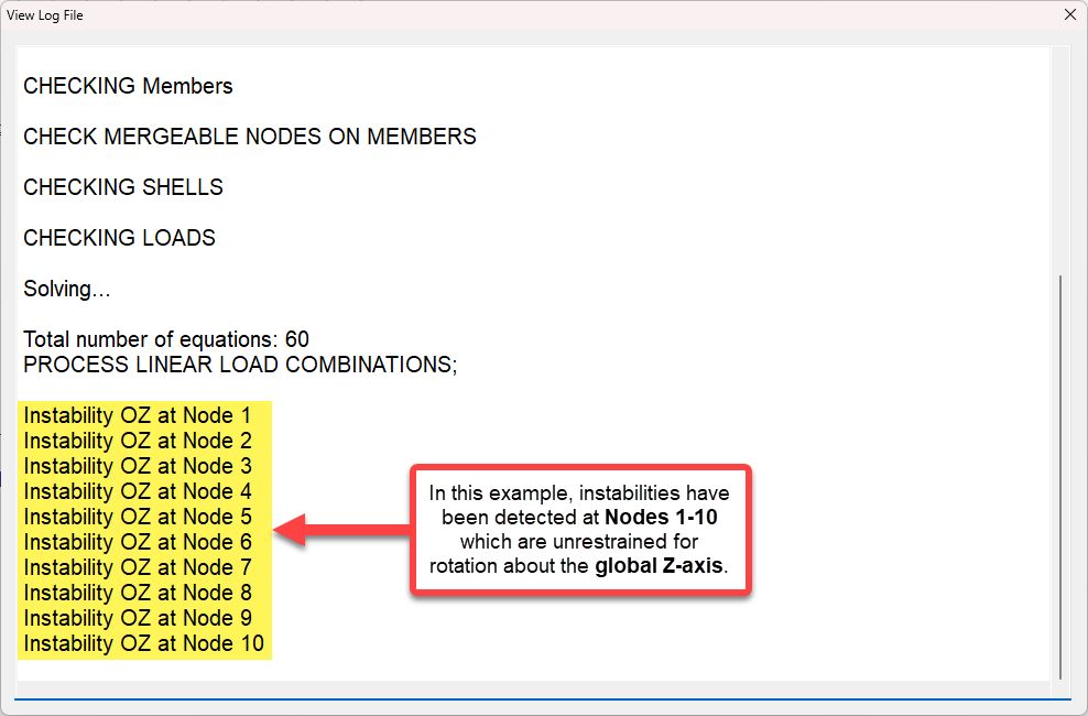 Diagnosing Instabilities - Log File