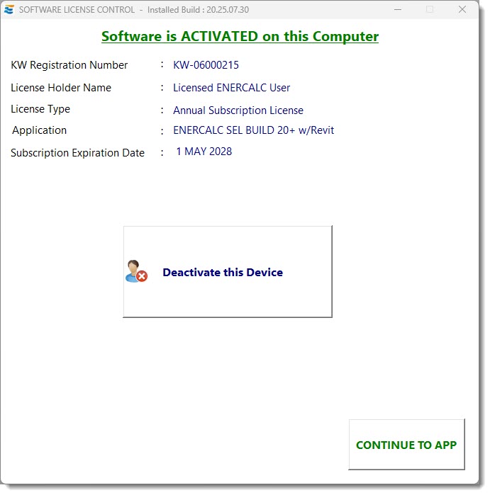 Software is ACTIVATED