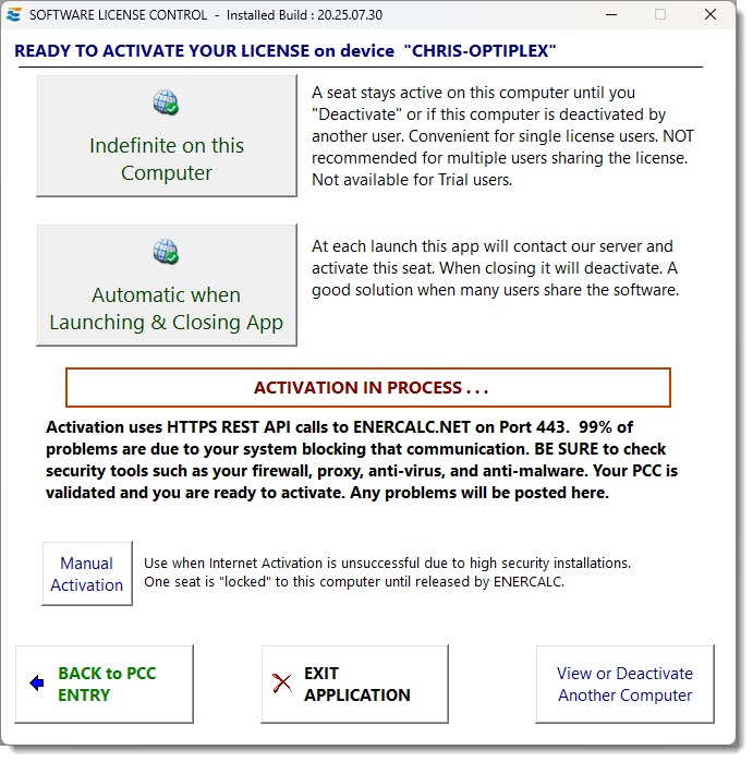 Activation in Process