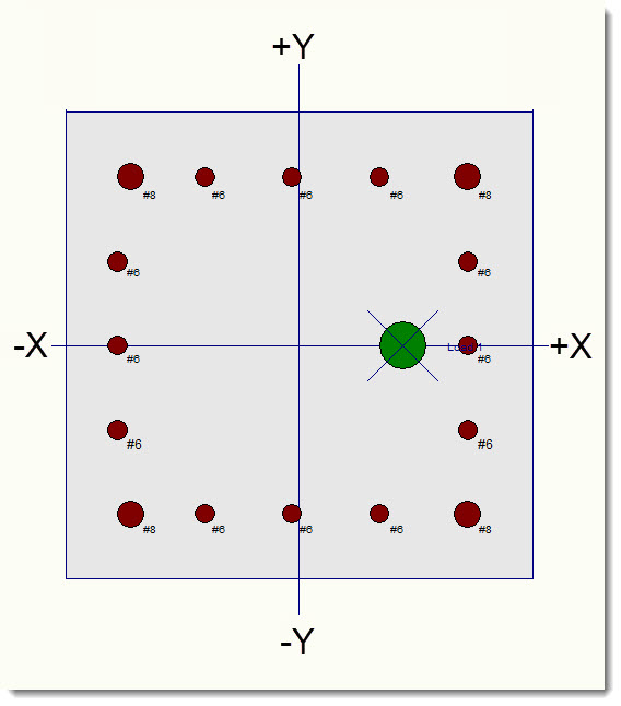 Concrete Column Coordinate Axis System
