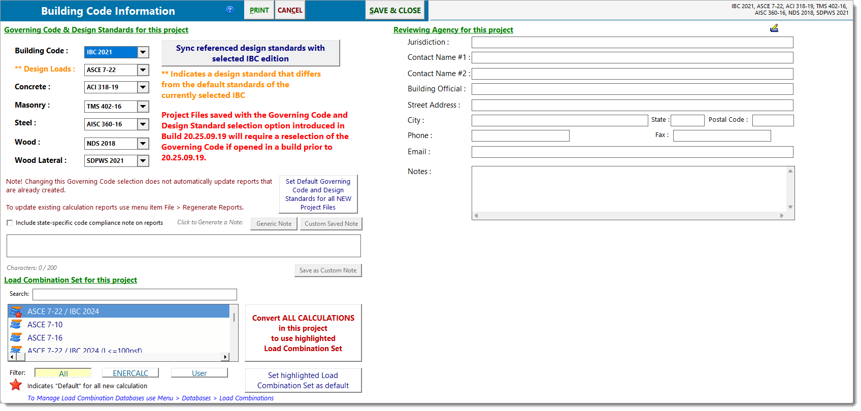 Building Code Information