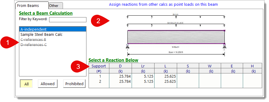 Linked Loads - Calcs & Reactions