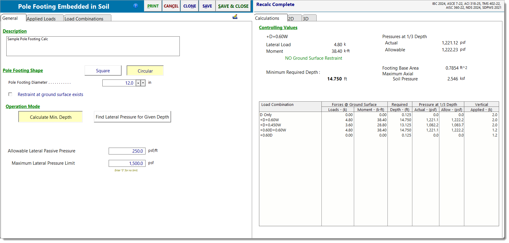 Pole Footing - Overview