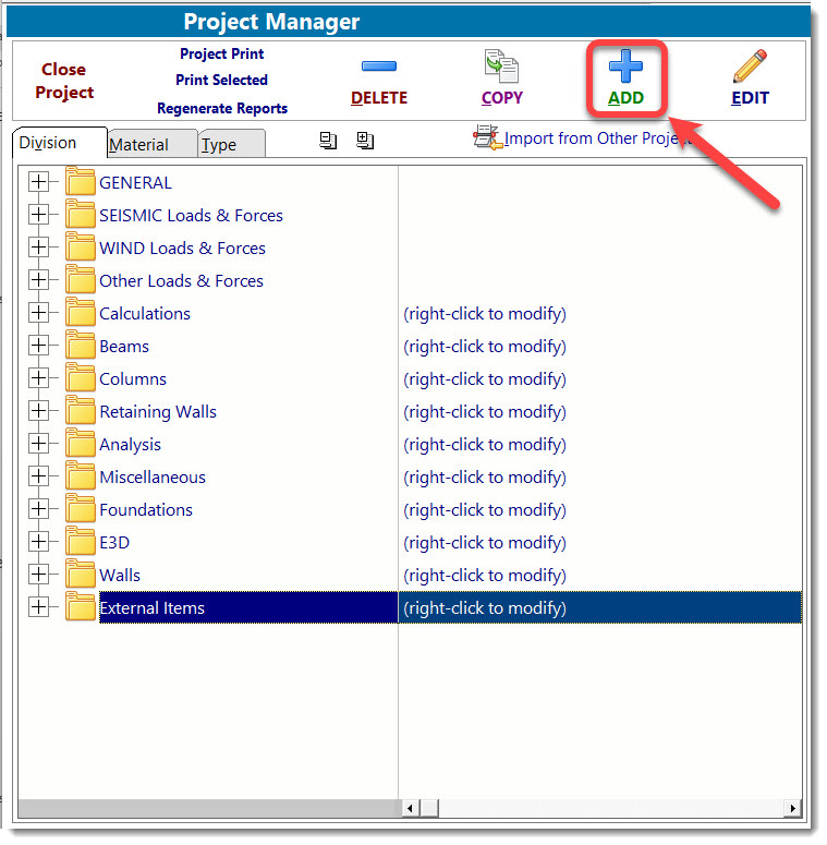 Add External Item