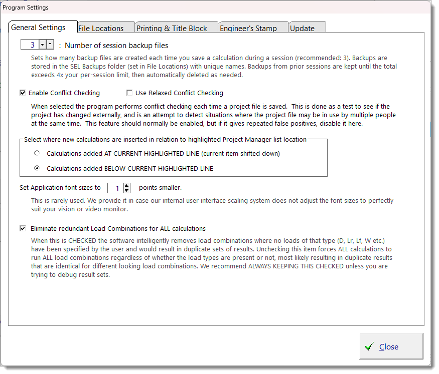 General Settings