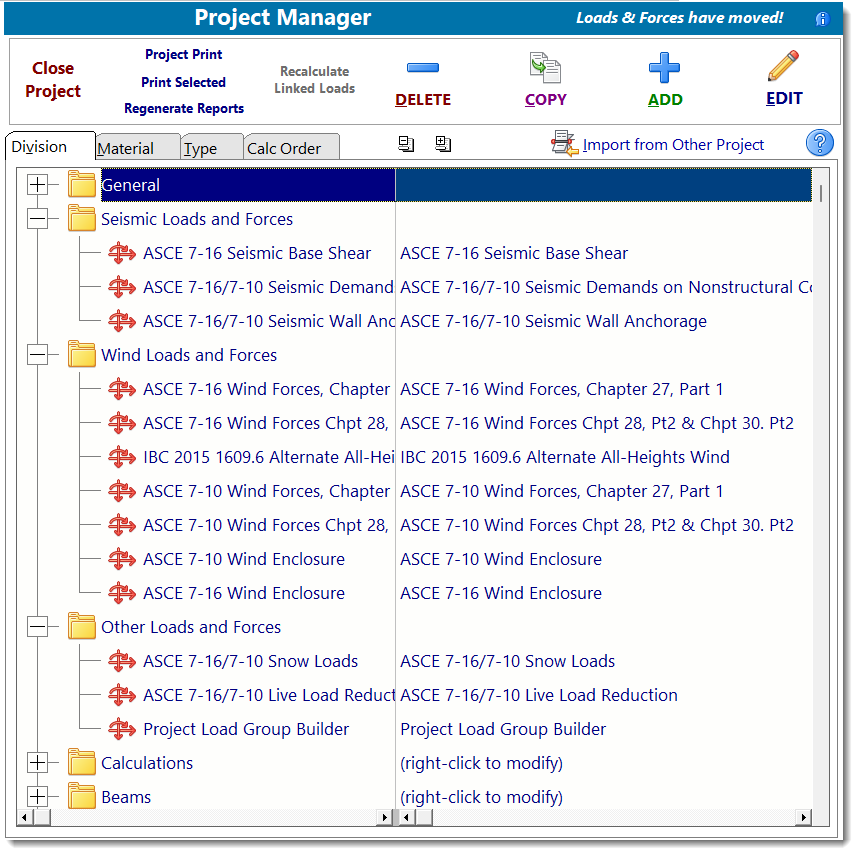 Project Manager - Historical Loads & Forces Divisions