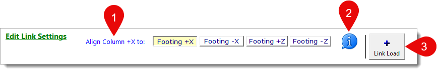 Linked Loads - Linking Settings - General Footing