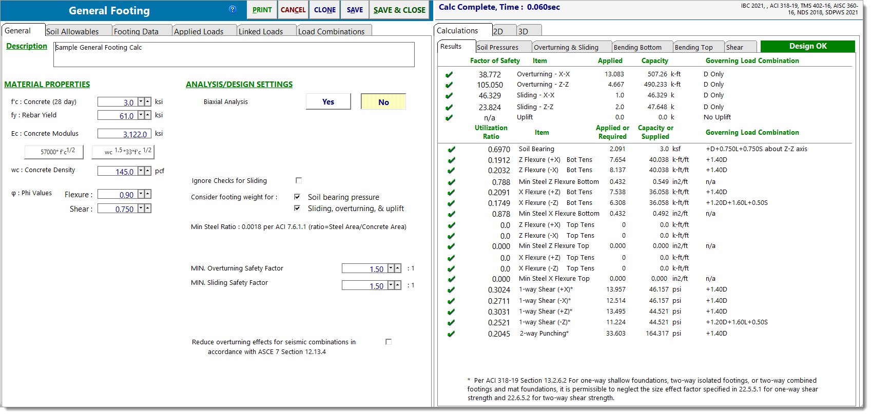 General Footing - Overview