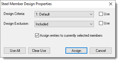 Steel Member Design Properties