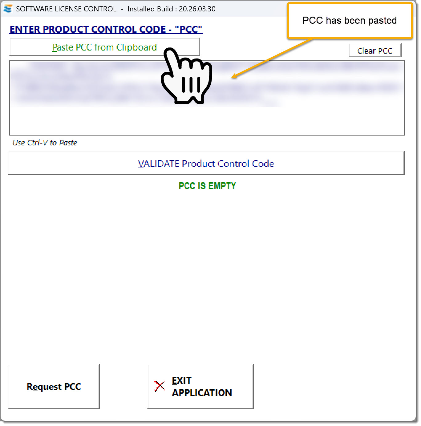 PCC has been pasted